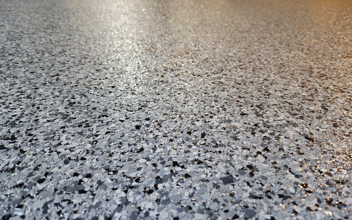 garage floor coating maintenance - flake